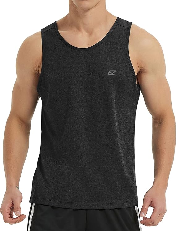 Photo 1 of 2XL EZRUN Men's Tank Tops Quick Dry Workout Swim Beach Shirts Sleeveless Shirts for Bodybuilding Gym Fitness Training
