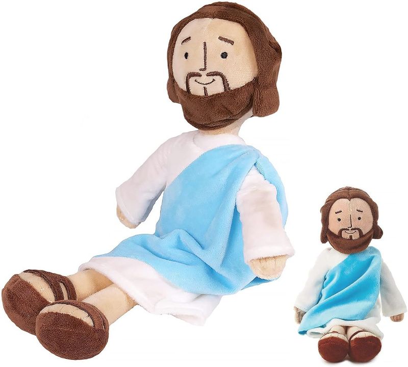 Photo 1 of 13inch Jesus Toy My Friend Jesus Toys Savior Christian Classic Religious Savior Jesus Stuffed Plush Doll Toys (Blue)
