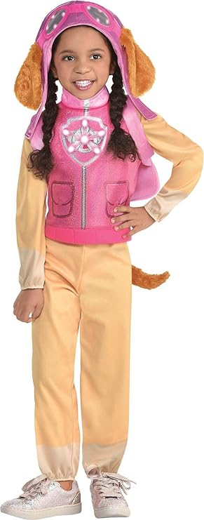 Photo 1 of 6-7YRS Amscan Skye Halloween Costume for Toddler Girls, PAW Patrol Includes Jumpsuit, Hat and Backpack
