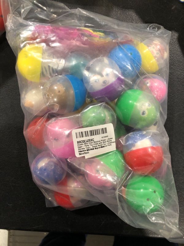 Photo 2 of 36 Pack Mini Claw Machine Prizes -Easter Eggs- Party Toy Filled with Slow Rising Squishy Toys- Stress Relief Toy -Classroom Prizes -Mini Gift Bags- Carnival Party Supplies 36 Pack Easter eggs