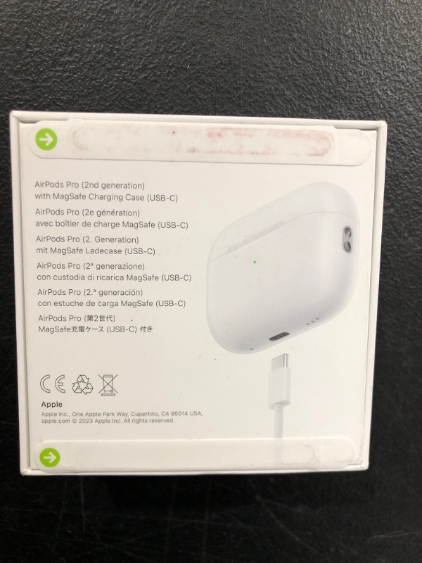 Photo 2 of Apple AirPods Pro (2nd Generation) Wireless Ear Buds with USB-C Charging, Up to 2X More Active Noise Cancelling Bluetooth Headphones, Transparency Mode, Adaptive Audio, Personalized Spatial Audio USB-C Without AppleCare+