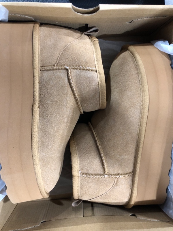 Photo 1 of Platform Mini Boot For Women Short Ankle Boot Fur Fleece Lined Sneakers Snow Platform Anti-Slip Boot For Outdoor 37