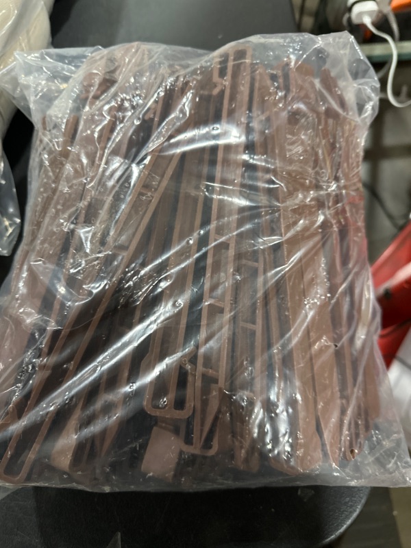 Photo 2 of 10" Inch Plastic Landscape Edging Stakes, Anchoring Spikes for Paver Edging, Weed Barriers, Turf, Tent, Weed Barrier, Timber, Carpentry, Tent etc. (50 PC, Brown) 50 PC Brown