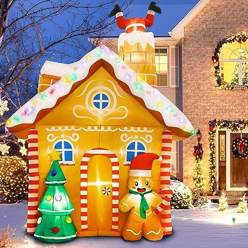 Photo 1 of 10FT Christmas Inflatables gingerbread house archway Outdoor Decorations, Christmas arch Blow Up Yard Decorations