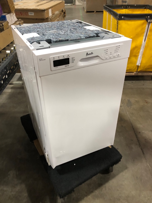 Photo 2 of Avanti DWF18V0W Dishwasher 18-Inch Built in with 3 Wash Options and 6 Automatic Cycles, Stainless Steel Construction 