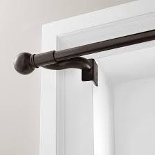 Photo 1 of MAYTEX Twist and Shout Smart Rods No Drill Tension Window Curtain Drapery Rod, Oil Rubbed Bronze, 48-84 Inch