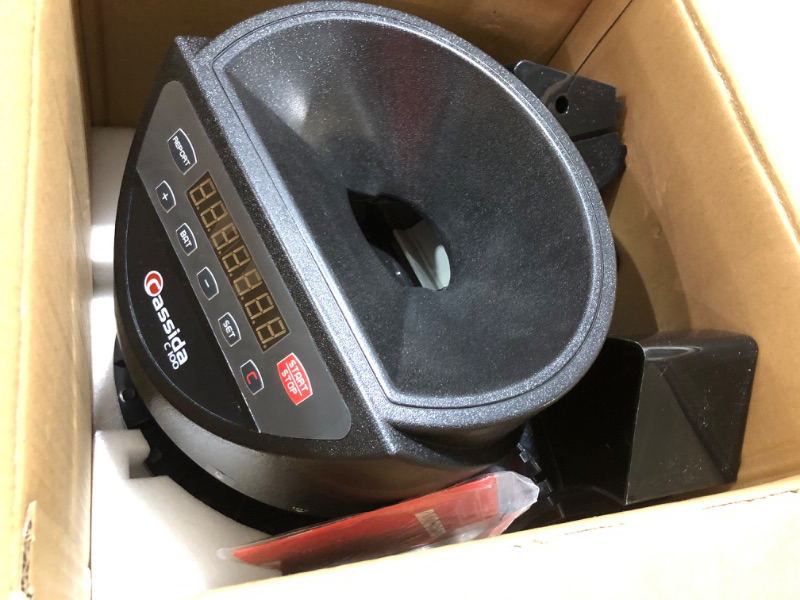 Photo 1 of Cassida C100 Electronic Coin Sorter/Counter, Countable coins 1¢, 5¢, 10¢, 25¢, 250 coins/min, 110 VAC