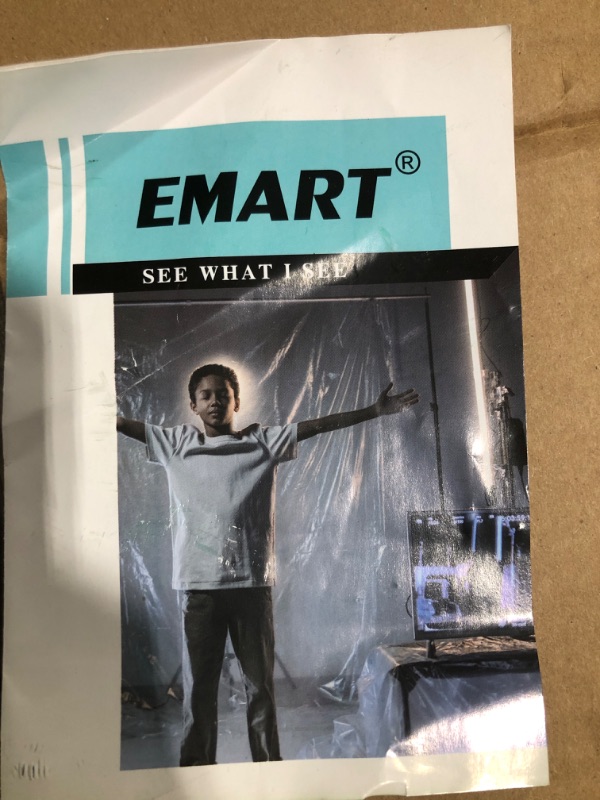 Photo 1 of Emart Banner Stand, 10x10 ft Heavy Duty Adjustable Step and Repeat Backdrop Stand Kit for Photography, Trade Show, Photo Booth 10ft x 10ft