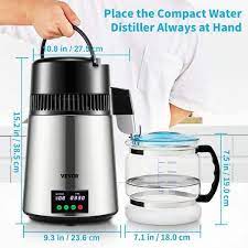 Photo 1 of 1.1Gal. Water Distiller 0.3Gal./H Distilled Water Maker Machine 750W 0-99H Timing Setting Temp Display Distiller, Silver
