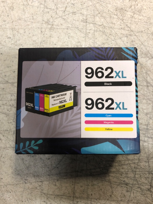 Photo 2 of 962XL Ink Cartridges Combo Pack High-Yield Compatible Replacement for HP 962 Ink Cartridges (Black,Cyan,Magenta,Yellow,4-Pack) Work with HP OfficeJet Pro 9010 9012 9015 9016 9018 9020 9025 Printer