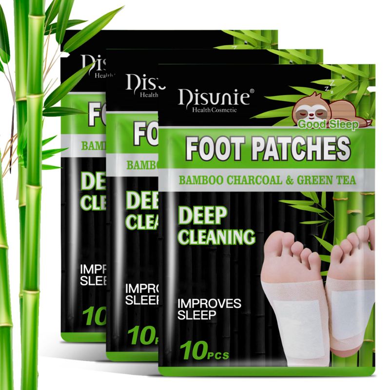 Photo 1 of Disunie 30 Pcs Deep Cleansing Foot Pads for Improve Sleep, Stress Relief, Relaxation, Foot Patches with Natural Bamboo Vinegar Lavender for Foot Body Care Bamboo Charcoal Green Tea 30