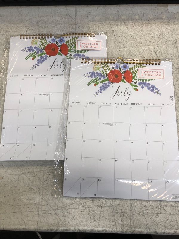 Photo 2 of ( PACK OF 2 ) S&O Twelve Flowers 2024 Wall Calendar Runs from Now to December 2024 - Tear-Off Monthly Calendar 2024 for Home - Academic Wall Calendar 2024 - Hanging Calendar to Track Appointments - 13.5"x10.5”in