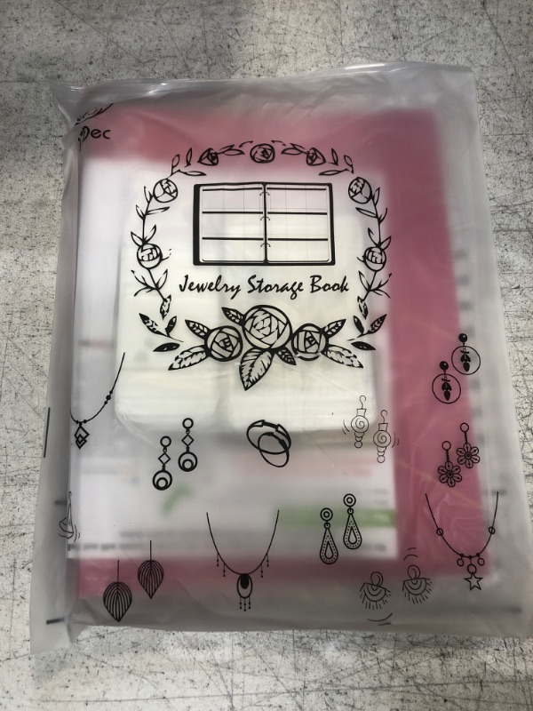 Photo 1 of 17Dec Extra Large Transparent Jewelry Storage Book Box with 300 Slots,Clear Travel Earring Jewelry Organizer Binder with Pocket,50 Plastic PVC Bag for Ring,Necklace,Bracelets,Stud Pink,300 grids+50 pvc bags