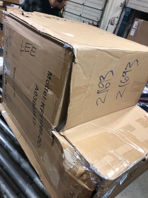 Photo 1 of KISLOT Modern Casters Upholstered Wingback Arms Dining Room Chairs, 36.5'''H, Ivory