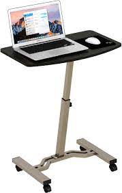 Photo 1 of Le Crozz Height Adjustable Mobile Laptop Stand Desk Rolling Cart, Height Adjustable from 28'' to 33''