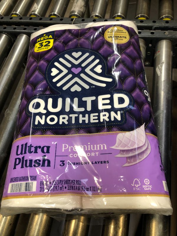 Photo 3 of QUILTED NORTHERN ULTRA PLUSH® TOILET PAPER, 8 MEGA ROLLS