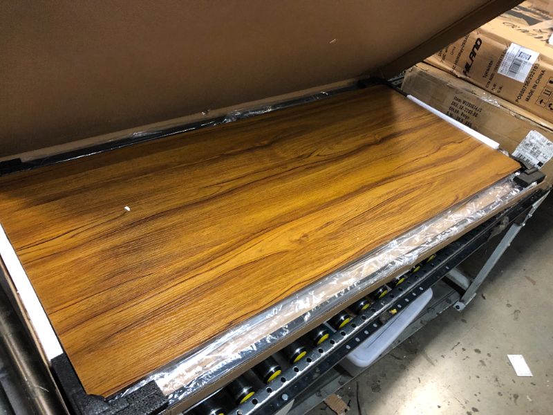 Photo 1 of SHW Home Office 55-Inch Computer Desk, Walnut 55-Inch Walnut