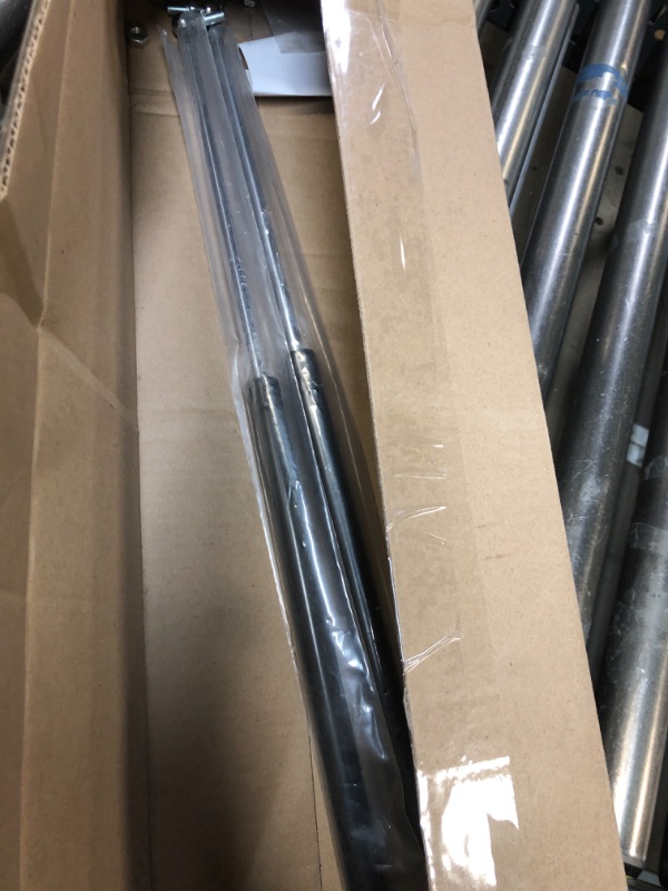 Photo 2 of 23 inch 100 lb Gas Prop Strut Shock 23" 445N/100LB Gas Spring Struts, 2Pcs Set with L-type Mounting Brackets for Heavy Duty RV Bed Murphy bed Large Garbage Box Floor Hatch Custom Window ARANA