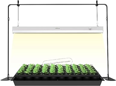 Photo 1 of iGrowtek 2ft Grow Light for Seed Starting,LED Grow Lamp for Indoor Plants,Seedling Grow Light with Stand,Seed Starter Light Kit with Natural White Spectrum,Height Adjustable,Iron Frame,ON-Off Switch
