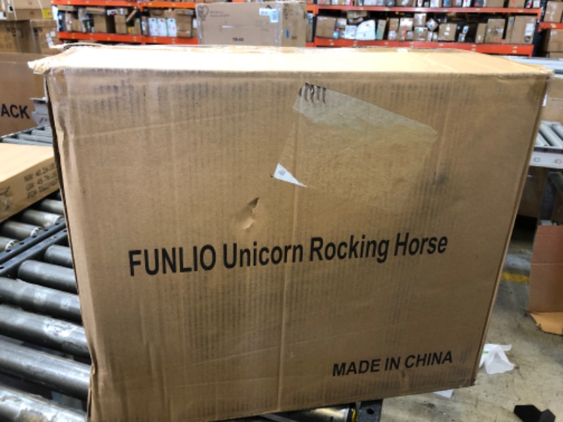 Photo 1 of FUNLIO Unicorn Baby Rocking Horse, Rainbow Fairy Unicorn Rocking Horse for Toddlers 6 Months to 3 Years, Stuffed Ride-on Animal Rocker, Easy to Assemble, CPC & CE Certified