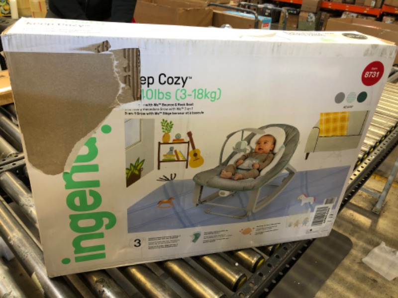 Photo 3 of Ingenuity Keep Cozy 3-in-1 Grow with Me Baby Bouncer, Rocker &#38; Toddler Seat - Weaver