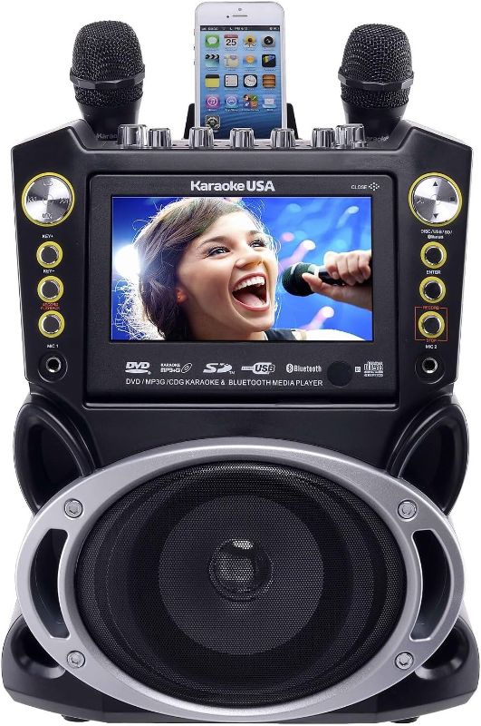 Photo 1 of Karaoke USA Karaoke System - Portable, Black (GF844)
