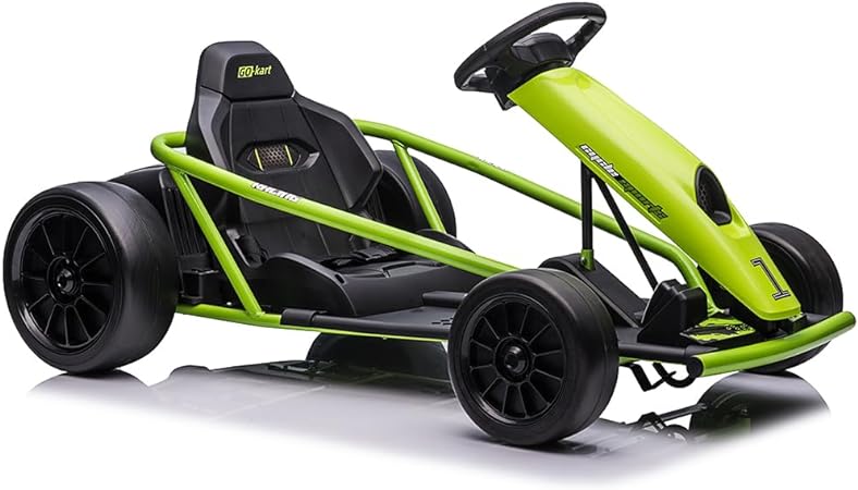 Photo 1 of 24V Go Kart for Kids 8-12 Years, 300W*2 Extra Powerful Motors, 9Ah Large Battery 8MPH High Speed Drifting with Music, Horn,Max Load 175lbs Outdoor Ride On Toy for Teens, black