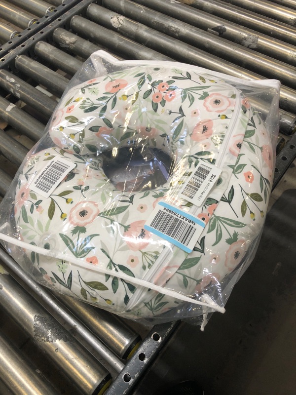 Photo 1 of Boppy Nursing Pillow and Positioner—Original | Pink Garden Flowers | Breastfeeding, Bottle Feeding, Baby Support | with Removable Cotton Blend Cover | Awake-Time Support , 20x16x5.5 Inch (Pack of 1)