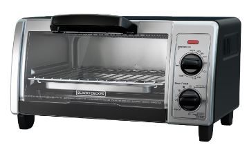 Photo 1 of 1150 W 4-Slice Black Stainless Steel Toaster Oven with Temperature Control
