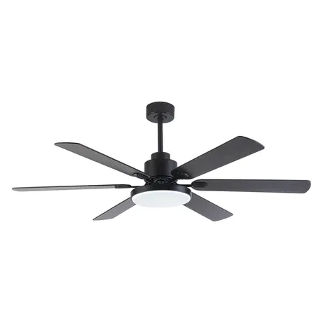 Photo 1 of 60" Modern DC Motor Downrod Mount Reversible Ceiling Fan with Lighting and Remote Control
