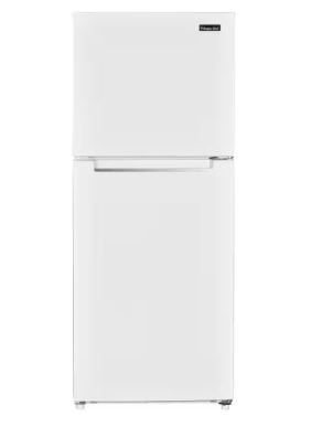 Photo 1 of 10.1 cu. ft. Top Freezer Refrigerator in White
