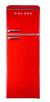 Photo 1 of 12.0 cu. ft. Top Freezer Retro Refrigerator with Dual Door True Freezer, Frost Free in Red
