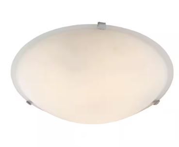 Photo 1 of 20 in. 4-Light Brushed Nickel Flush Mount Ceiling Light Fixture with Marbleized Glass Shade
