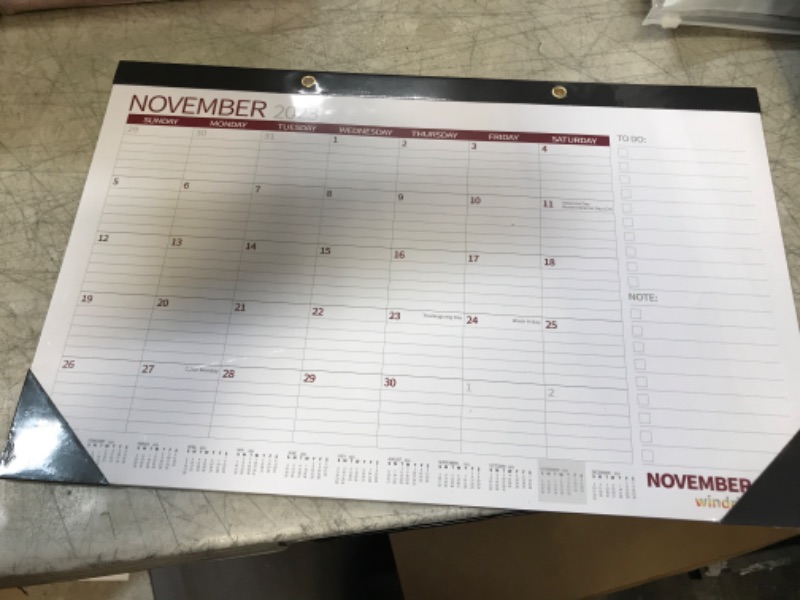 Photo 2 of Desk Calendar 2024 Wall Calendars, November 2023- December 2024 Monthly Planner Paper Office Desktop 17"X 12", 14-Months, Planning and Organizing Home, School, Office Office Calendar 17" x 12" 17"x12"