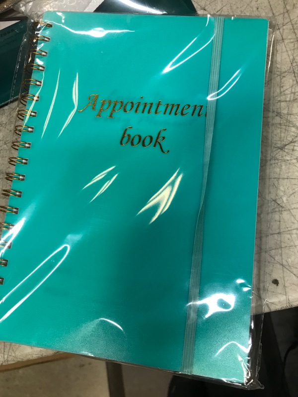 Photo 2 of Appointment Book Planner Undated, 7x10" Weekly Work Organizer Planner With Hourly Schedule, Twin Wire Binding, Flexible Cover, Back Pocket, 196 Pages Thick Paper,Teal