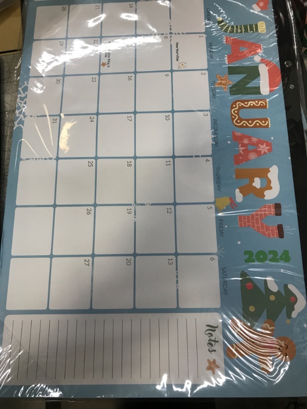 Photo 2 of SUNEE 2024-2025 Desk Pad Calendar 17x12, 18 Months, Jan 2024 - June 2025, Academic Desk Blotter Calendar, School Year Large Calendar for Teacher Cute Jan. 2024 - June. 2025