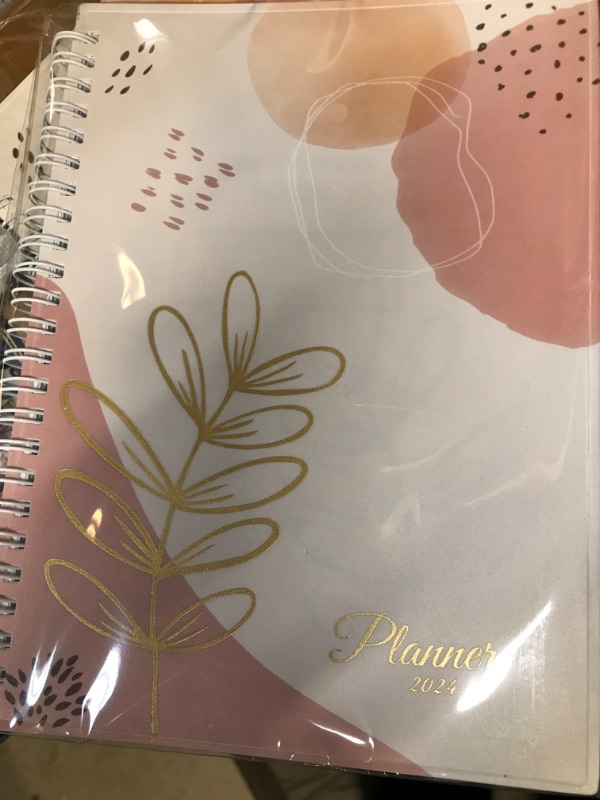 Photo 2 of SUNEE 2024 Appointment Book, Quarter-Hourly, Weekly & Monthly - from January 2024 - December 2024, 6.4"x8.3" Weekly Planner, Flexible Cover, Note Page, Pocket, Spiral Binding, Pink Breeze 6.4"x8.3" Pink Breeze