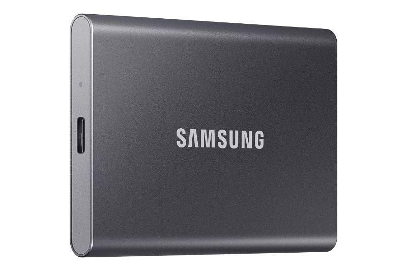 Photo 1 of SAMSUNG T7 2TB, Portable SSD, up to 1050MB/s, USB 3.2 Gen2, Gaming, Students, & Professionals, External Solid State Drive (MU-PC2T0T/AM), Gray Titan Gray 2 TB