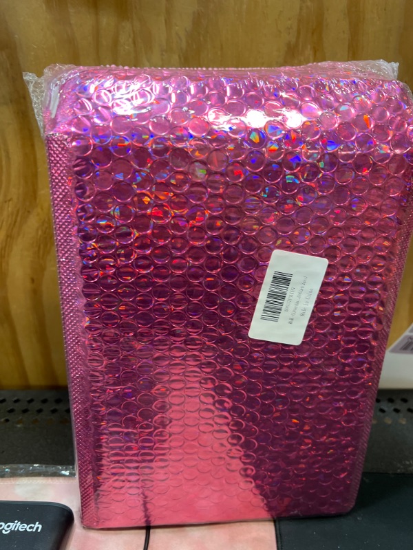 Photo 1 of rulebey Glitter Bubble Mailers, 25Pack Holographic Bubble Mailers, Self Adhensive Padded Envelopes for Mailing, Shipping and Packing (Rose red, 7 x10.6 inch 25pcs), YH-AMZ-D230501-XS