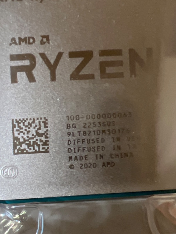 Photo 1 of AMD Ryzen 7 5800X 8-core, 16-Thread Unlocked Desktop Processor