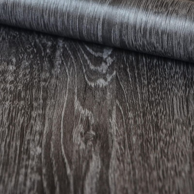 Photo 1 of AbaBoorty Black Gray Wood Grain Contact Paper for Cabinets Desk Wood Wallpaper Self Adhesive Peel and Stick Wallpaper Removable Wood Paper Drawer Shelves Kitchen Countertops Cupboards 15.8"x78.8"
