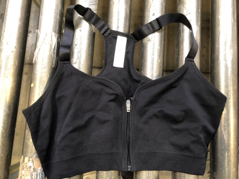 Photo 1 of Activ8 Women's Zip Up Sports Bra -- Black -- Size Large