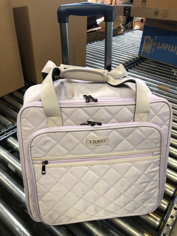 Photo 1 of Ytonet Rolling Laptop Bag Women, 17.3 Inch Rolling Briefcase for Women, Waterproof Rolling Computer Bag Laptop Bag with Wheels for Work Travel College Business Overnight Wife Mom Teacher, Light Purple