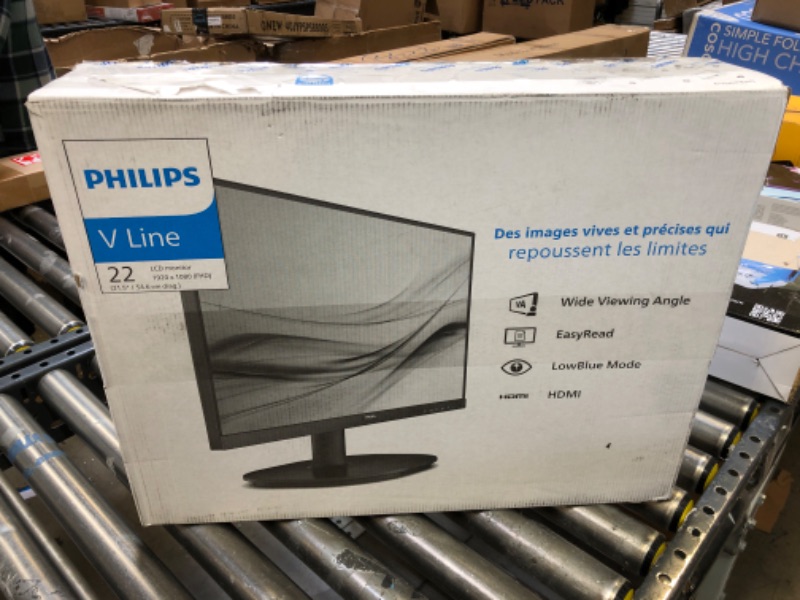 Photo 4 of PHILIPS Computer Monitors 22 inch Class Thin Full HD (1920 x 1080) 75Hz Monitor, VESA, HDMI & VGA Port, 4 Year Advance Replacement Warranty, 221V8LN 22" Class Full HD | VA