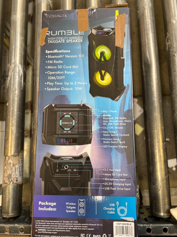 Photo 2 of CobaltX Rumble High Fidelity Bluetooth Tailgate Speaker