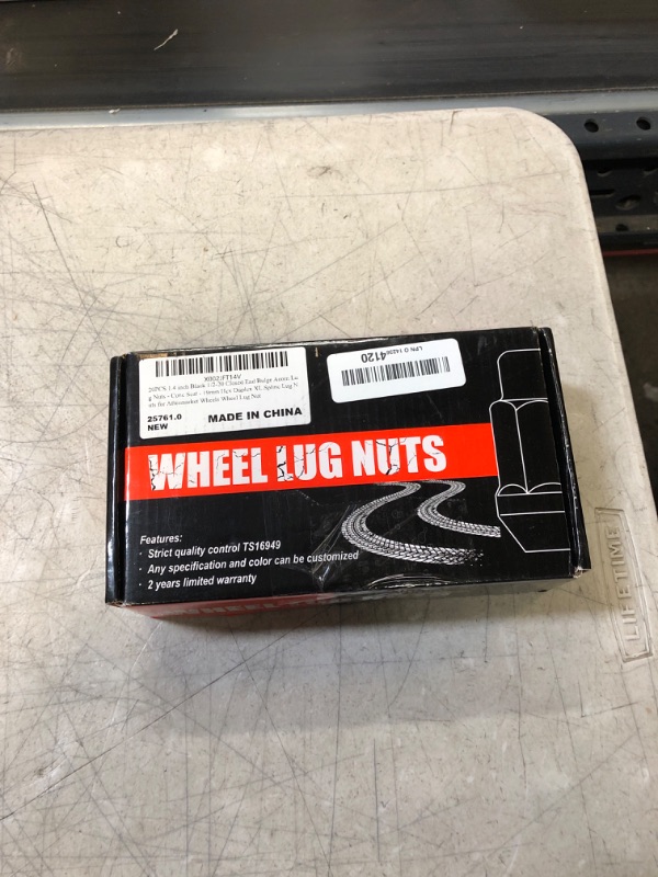 Photo 3 of 20PCS 1.4 inch Black 1/2-20 Closed End Bulge Acorn Lug Nuts - Cone Seat - 19mm Hex Duplex XL Spline Lug Nuts for Aftermarket Wheels Wheel Lug Nut 1/2-20(1.4 inch) Black