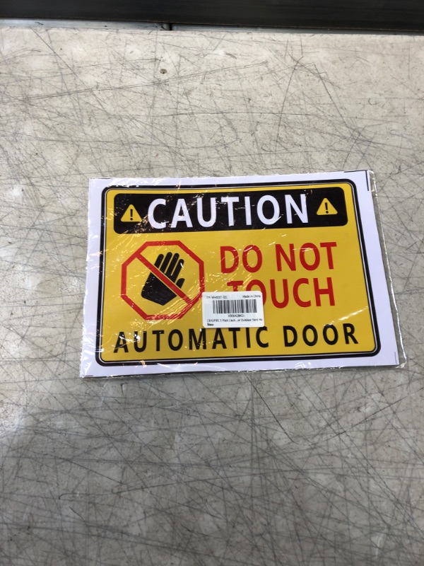 Photo 1 of 4PCS CAUTION DO NOT TOUCH AUTOMATIC DOOR PEEL AND STICK 