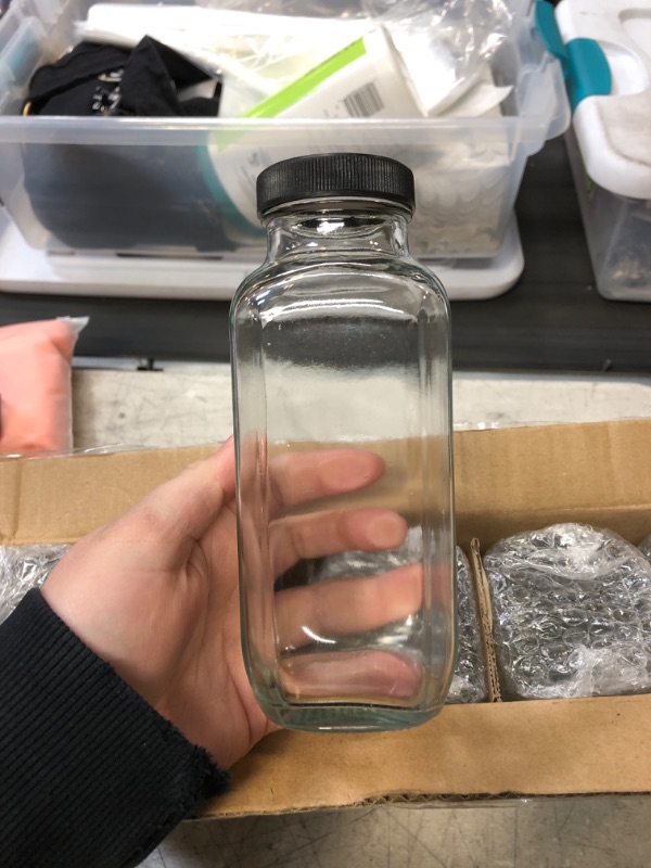 Photo 2 of 5PCS GLASS BOTTLES WITH LID