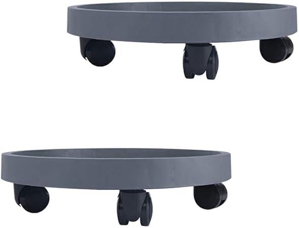 Photo 1 of 2 Pack of 11 Inch Heavy Duty Plant Caddy with Wheels,Rolling Plant Stand Pot Trolley,Wheeled Planter Saucer Tray,Potted Flower Mover Dolly with Casters Round Coaster for Indoor Outdoor
