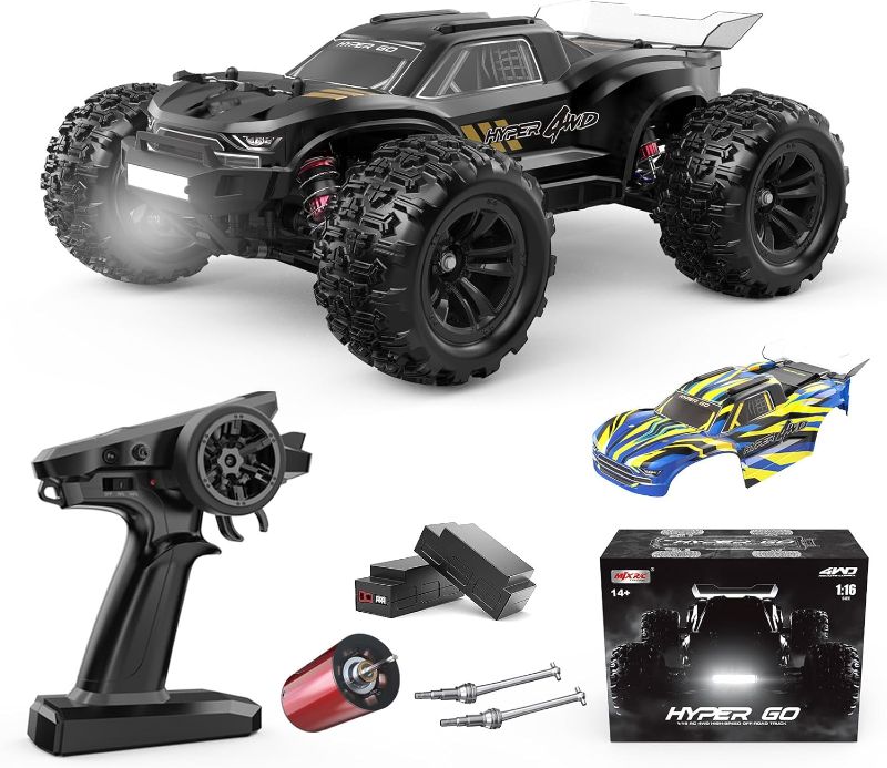 Photo 1 of HYPER GO H16BM 1/16 RTR Brushless Fast RC Cars for Adults, Max 42mph Electric Off-Road RC Truck, High Speed RC Car 4WD Remote Control Car with 2 Lipo Batteries for Adult, Compatible with 3S Lipo
